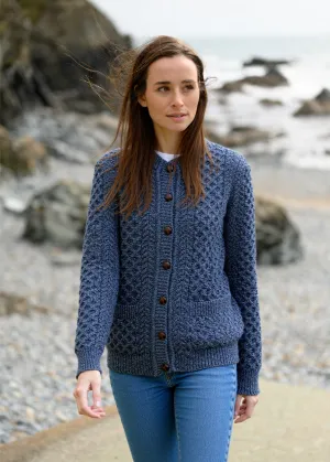 Aran Lumber Cardigan | Demin Marl