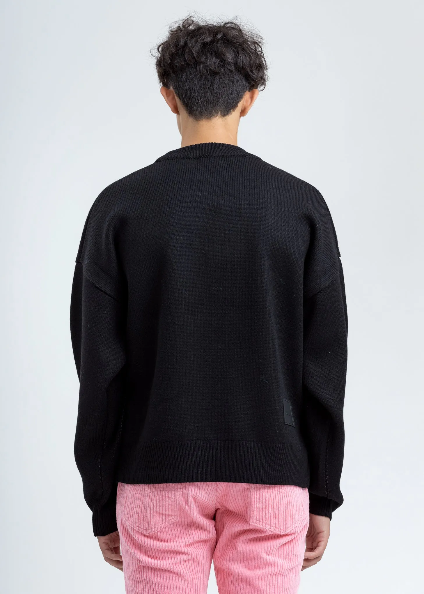 Black Multi Logo Jacquard Sweater