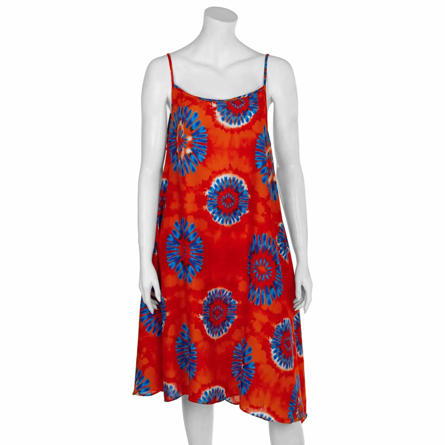 Bright and Bold Tie Dye Strappy Dress