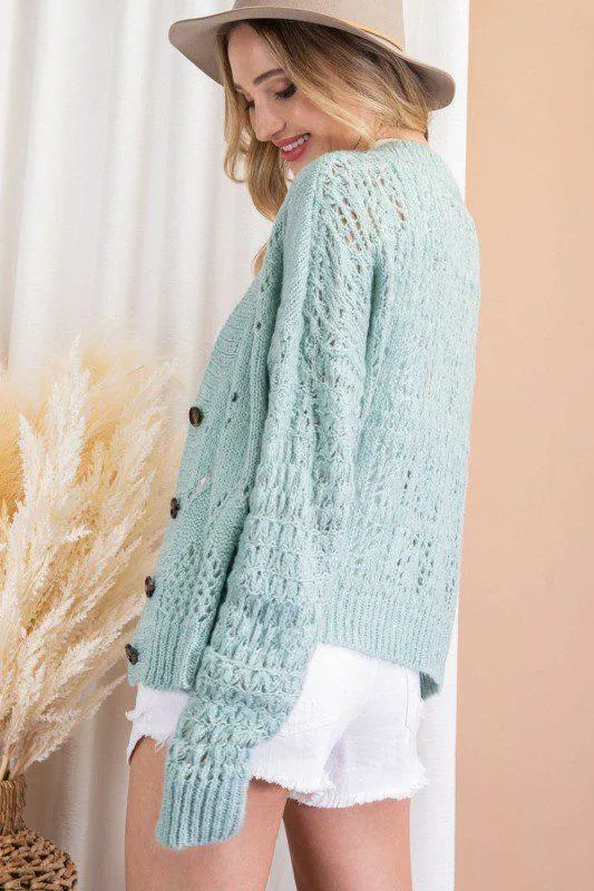 Button Down Knit Cardigan