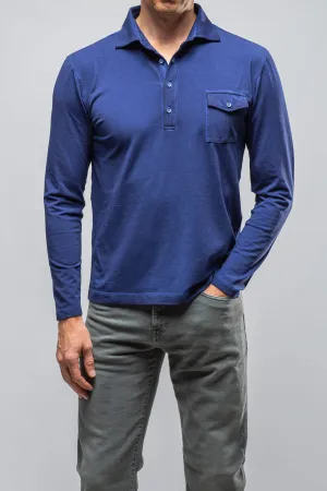 Cafe Paco LS Polo Shirt In Indaco