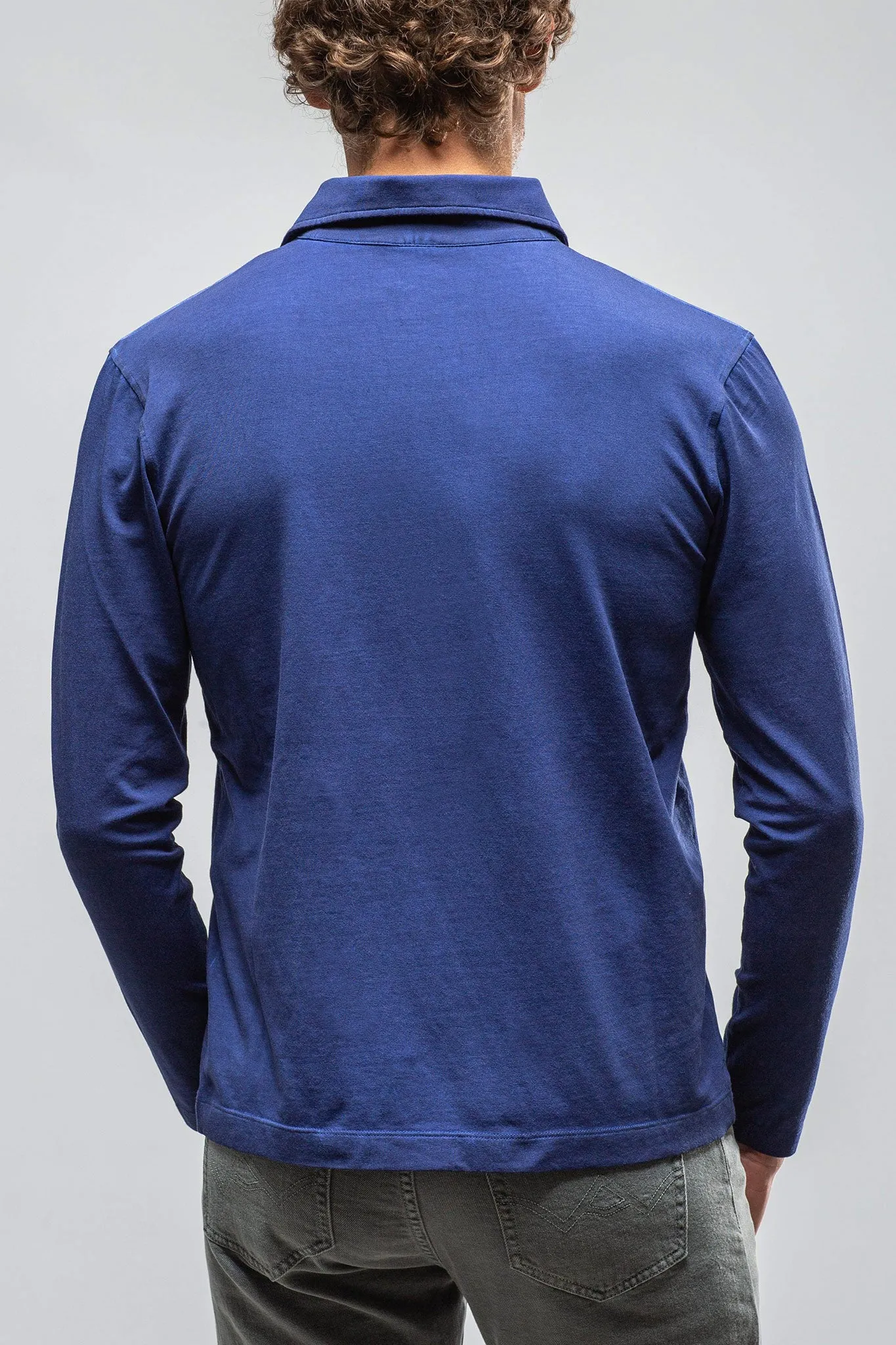 Cafe Paco LS Polo Shirt In Indaco