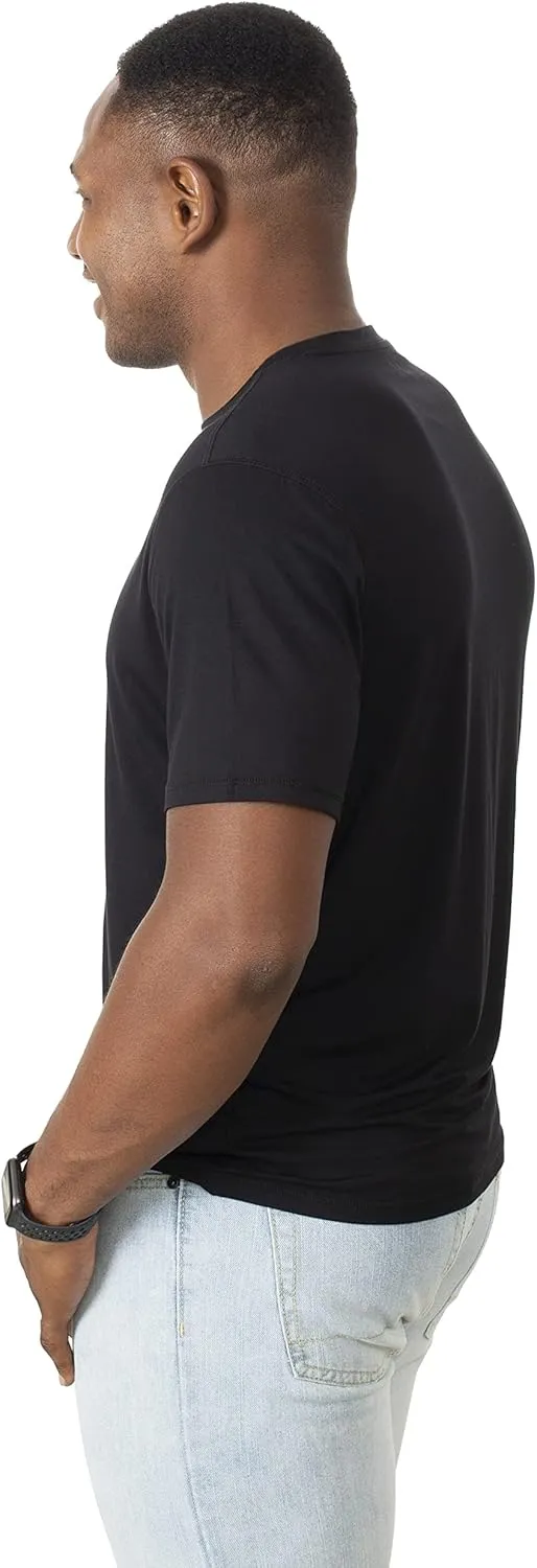 Chill Boys Soft Viscose from Bamboo T-Shirt for Men with Short Sleeve - Plain T-Shirt with Cool Performance and Crew Neck Tee