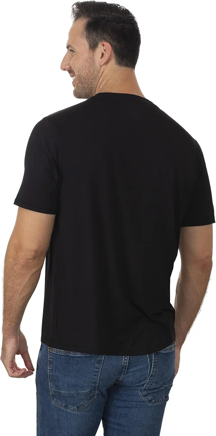 Chill Boys Soft Viscose from Bamboo T-Shirt for Men with Short Sleeve - Plain T-Shirt with Cool Performance and Crew Neck Tee