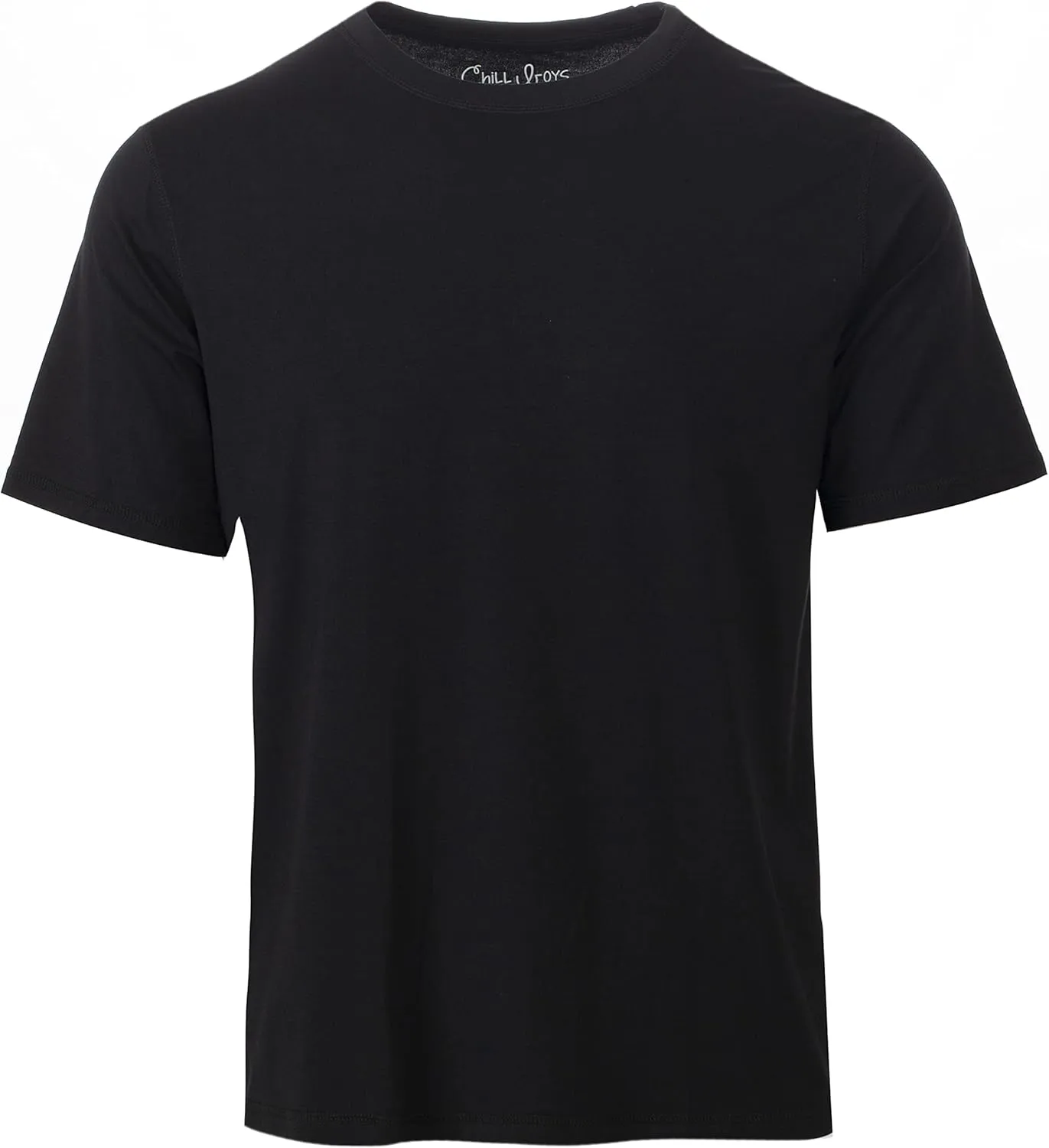 Chill Boys Soft Viscose from Bamboo T-Shirt for Men with Short Sleeve - Plain T-Shirt with Cool Performance and Crew Neck Tee