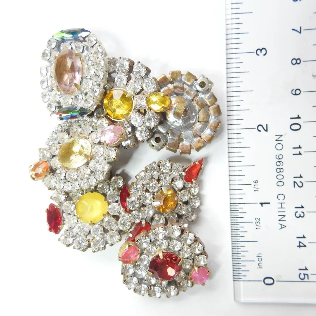 Colorful Antique glass buttons lot