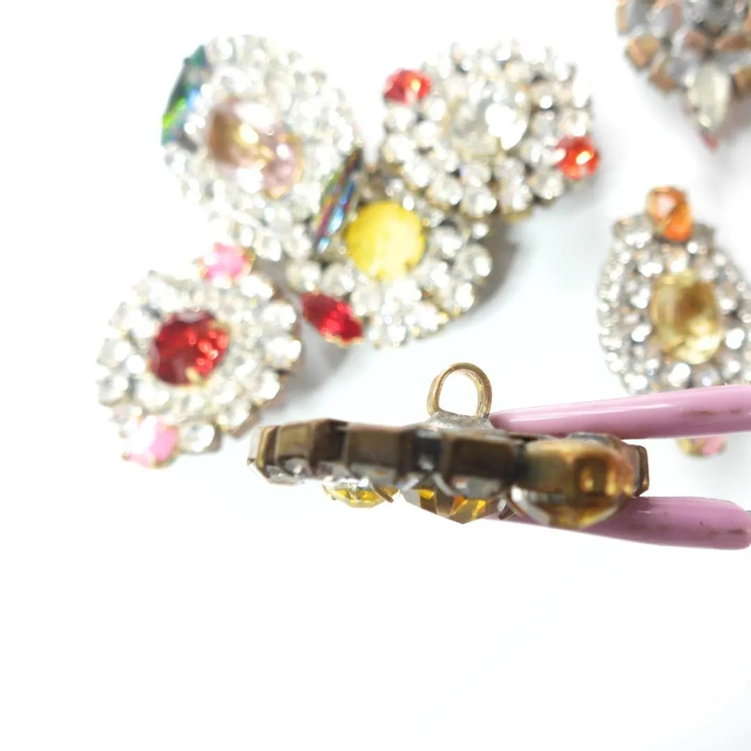 Colorful Antique glass buttons lot