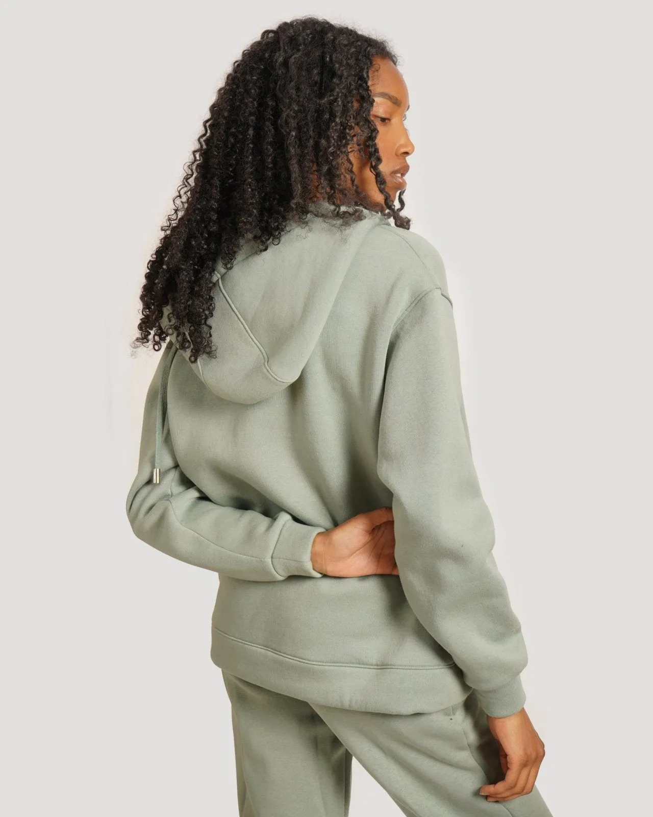 Cotton Button Up Hoodie & Jogger Set