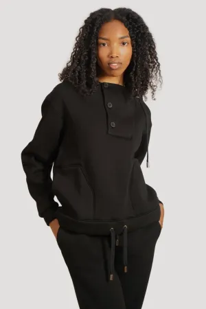 Cotton Button Up Hoodie & Jogger Set