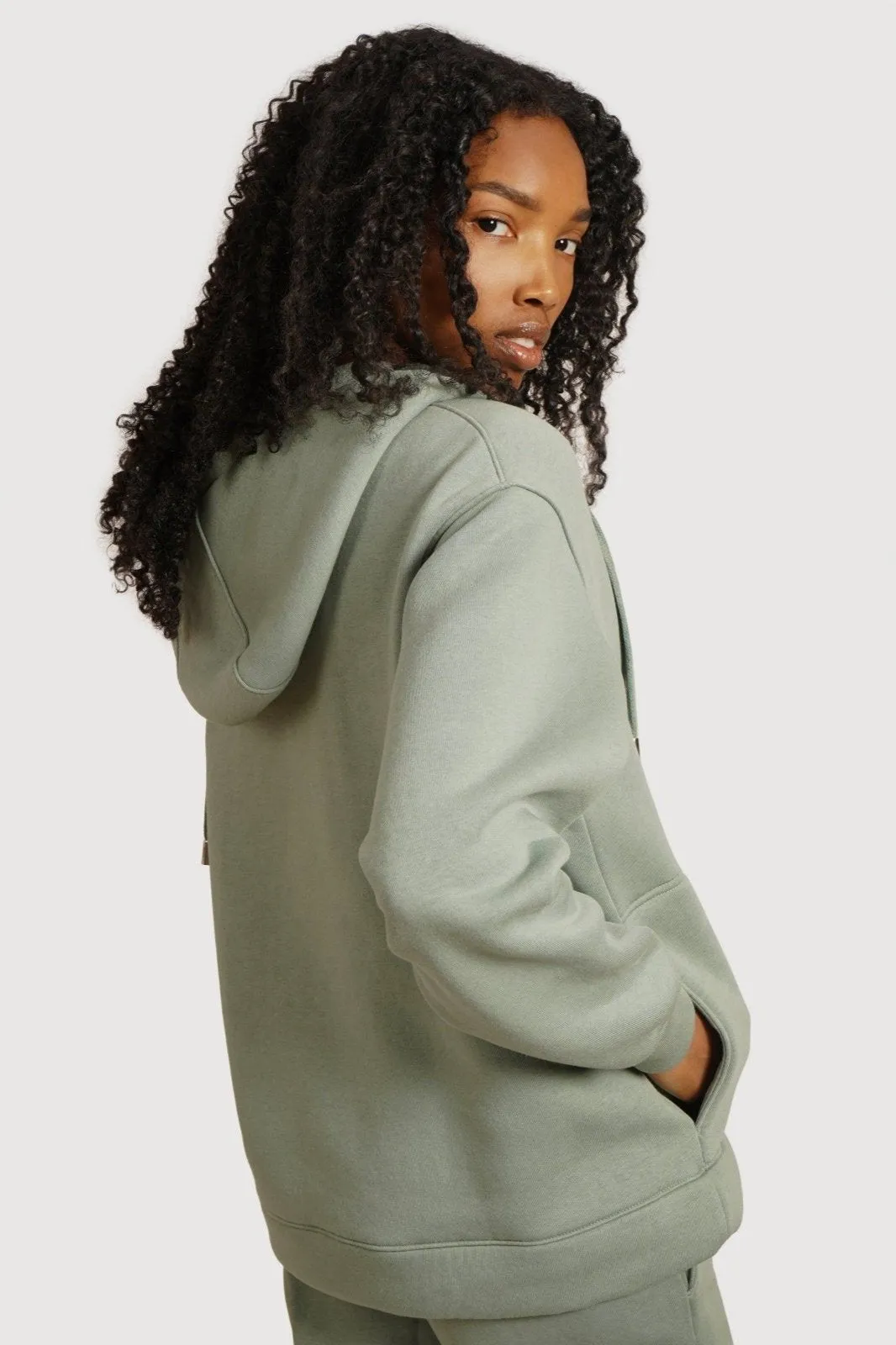 Cotton Button Up Hoodie & Jogger Set