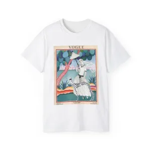 Cover of Vogue, Jan. 15, 1922 - Art nouveau public domain image White T-Shirt Gildan 2000 Cotton Unisex