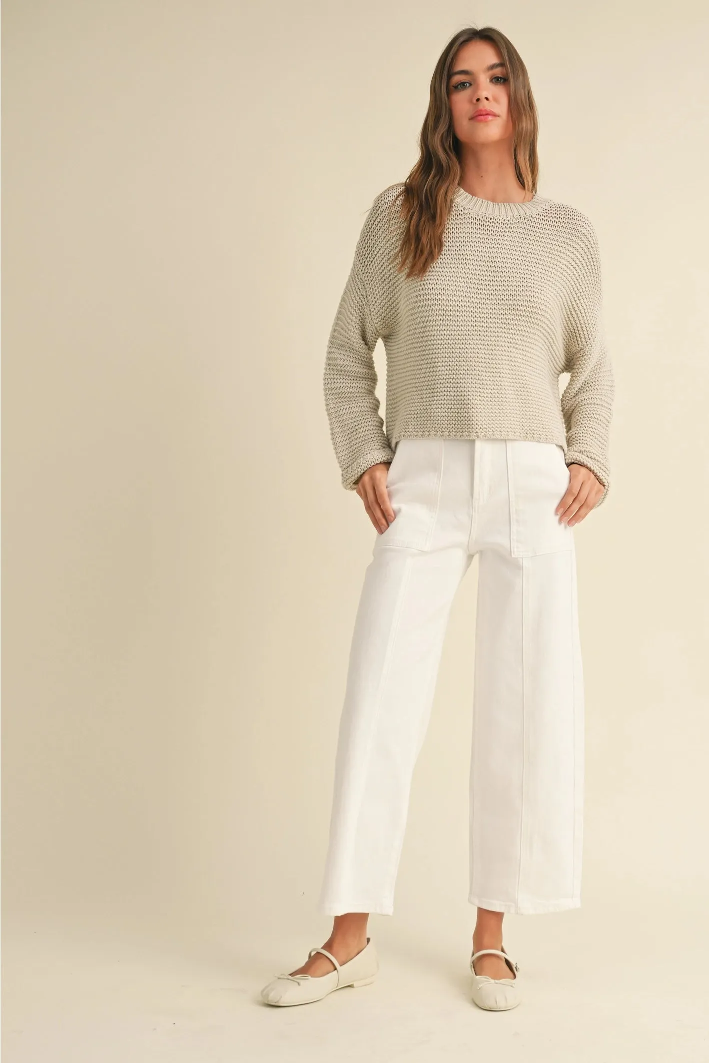 Cropped Ivory Pants