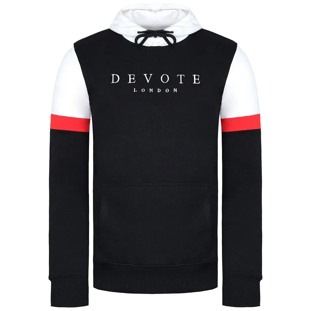 Devote London Epps Mens Black/White Hoodie