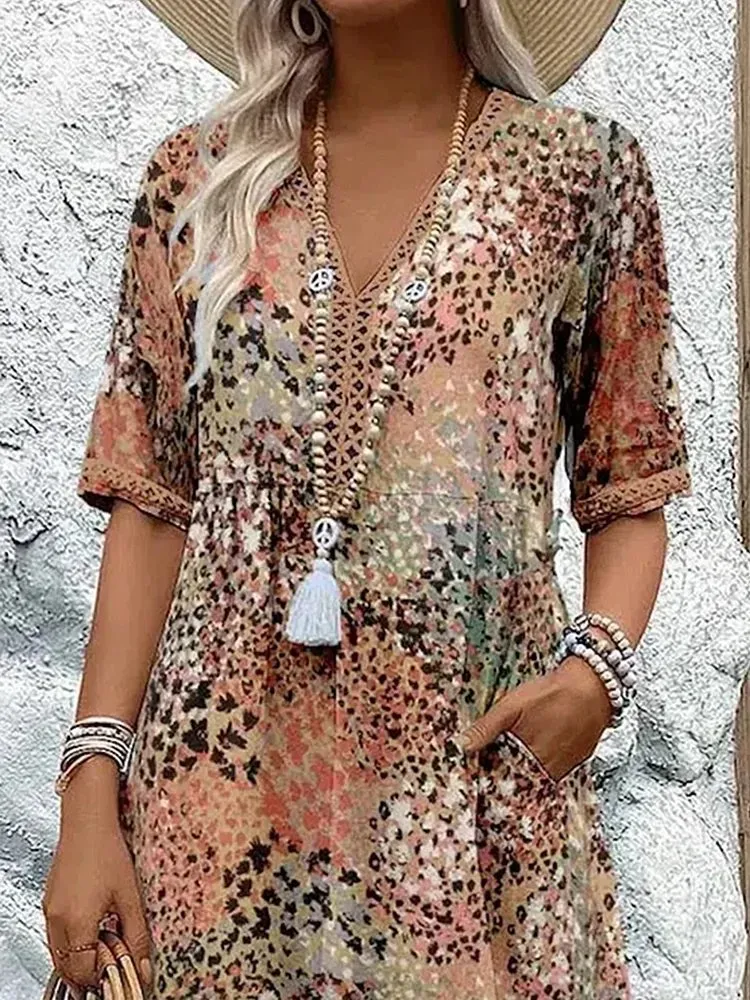 Emerald™ | Vibrant Floral Midi Dress