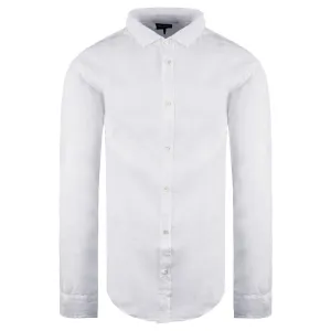 Emporio Armani Custom Fit Mens Off White Shirt