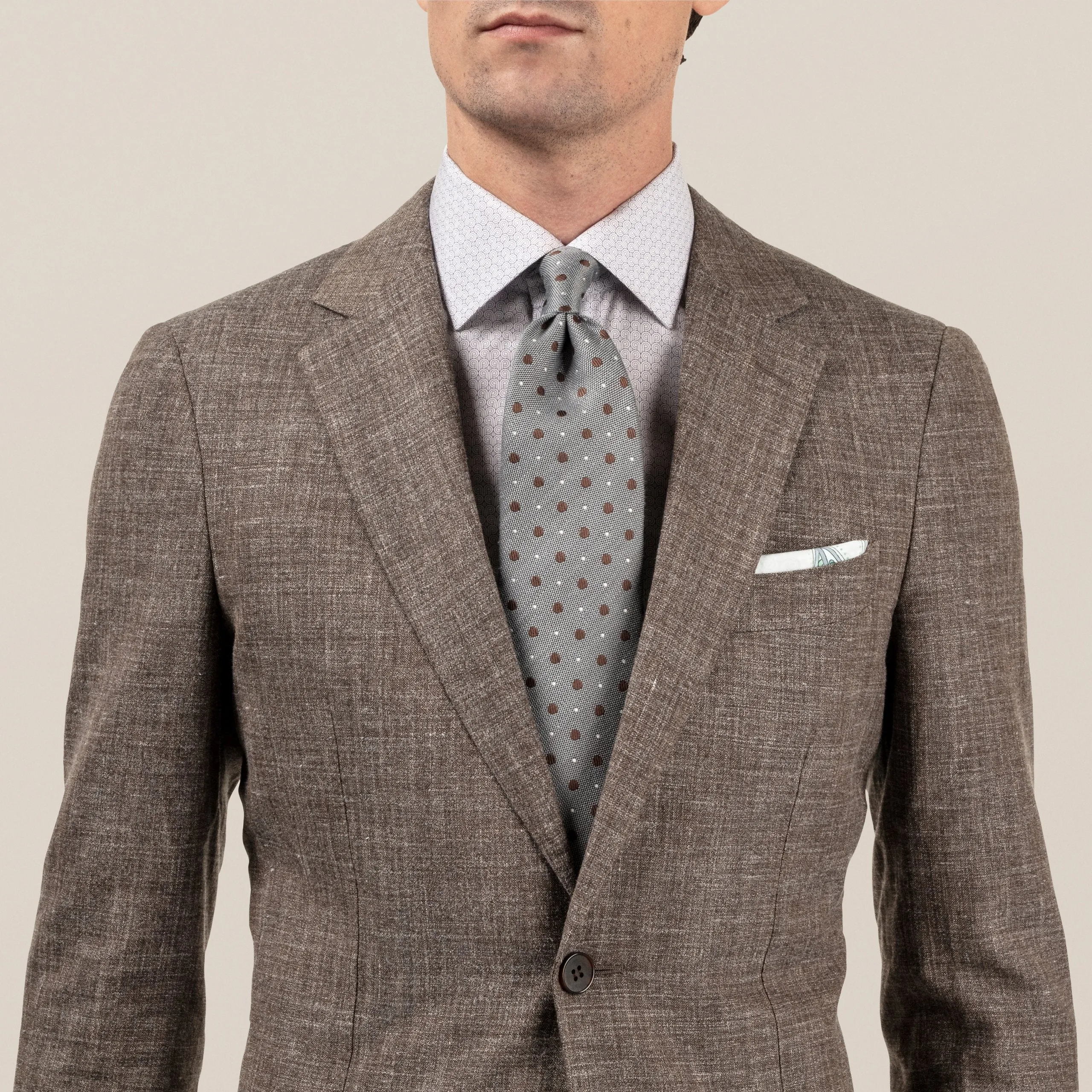 Eton Slim Fit Blue art deco print poplin shirt