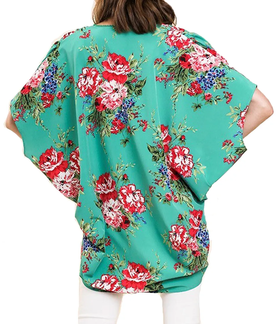 Floral Print Kimono Top