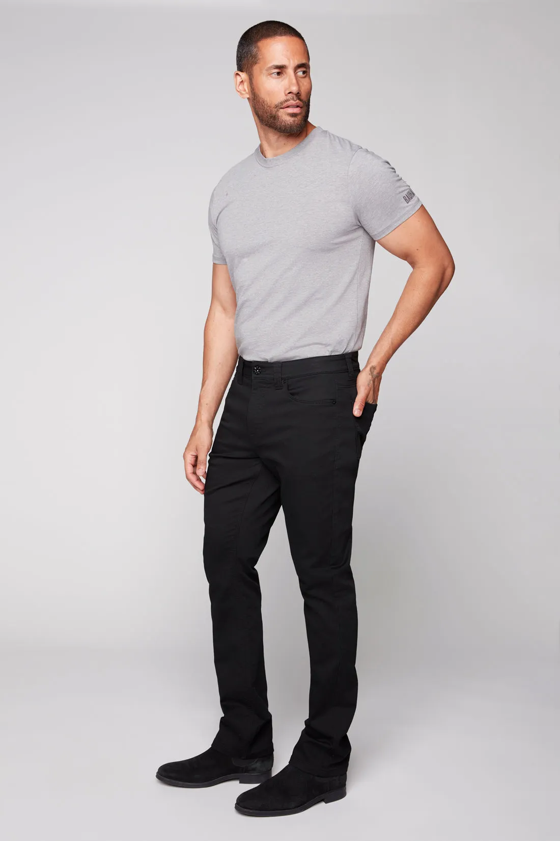 FRANKIE (3035 Series) - 5 Pocket Straight Fit French Terry - Black