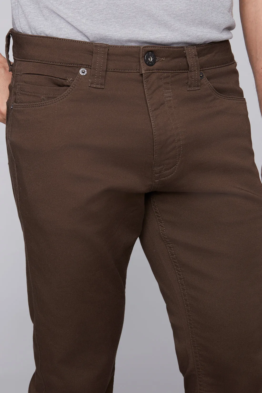 FRANKIE (3035 Series) - 5 Pocket Straight Fit French Terry - Dark Olive