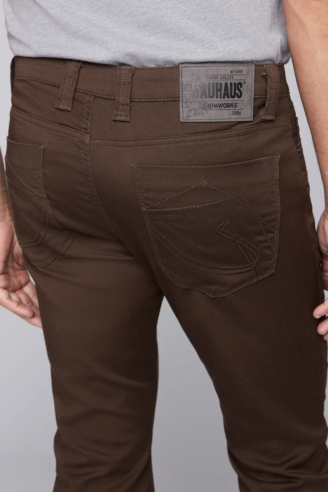 FRANKIE (3035 Series) - 5 Pocket Straight Fit French Terry - Dark Olive
