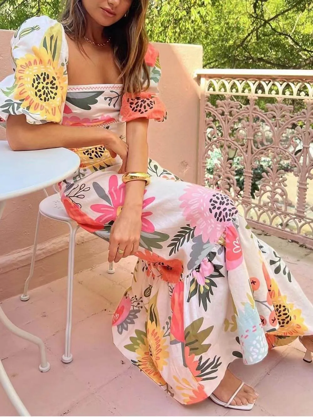 Freya™ - Stylish Vibrant Floral Maxi Dress