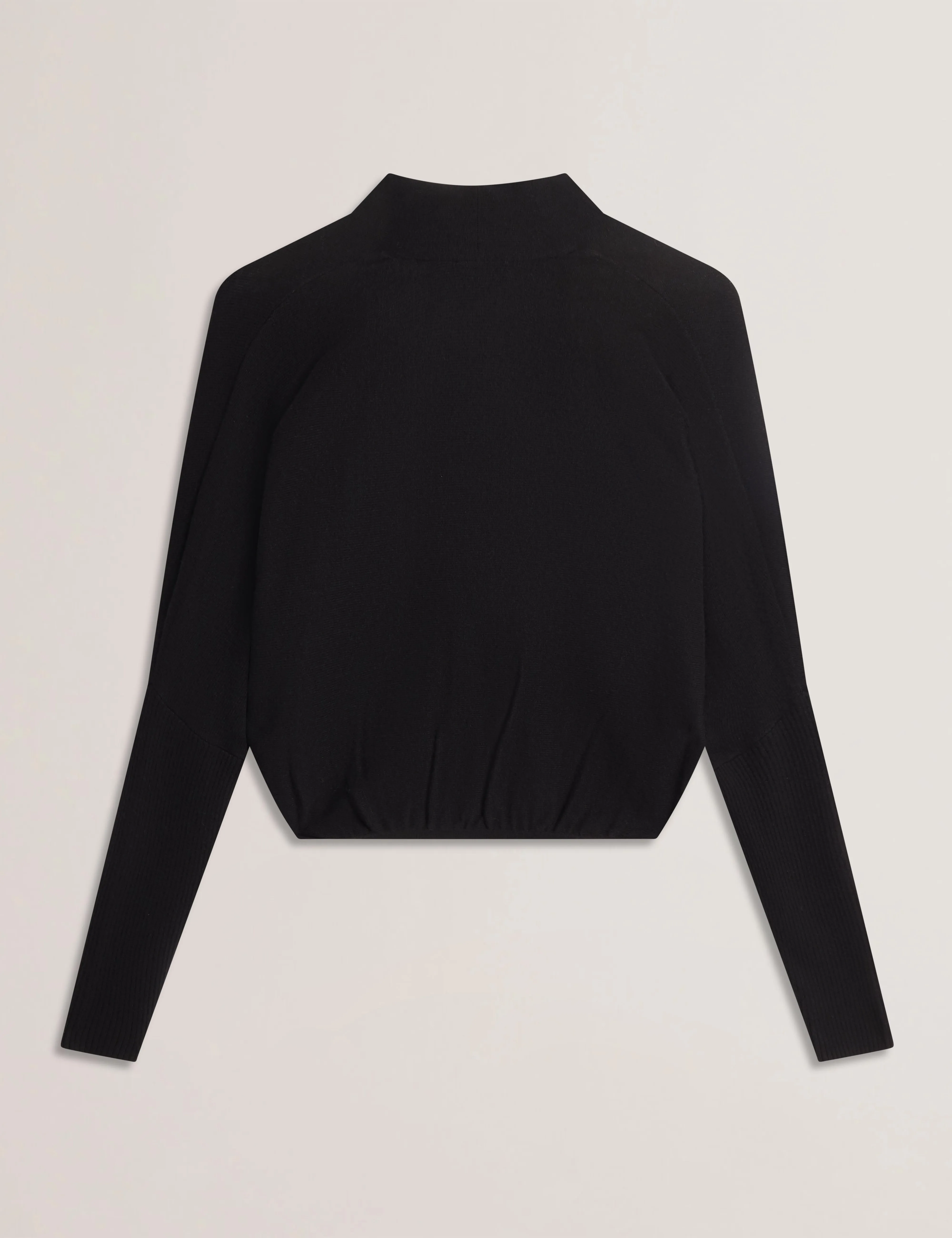 Gabrlaa Circular Knit Cropped Shrug Cardigan Black
