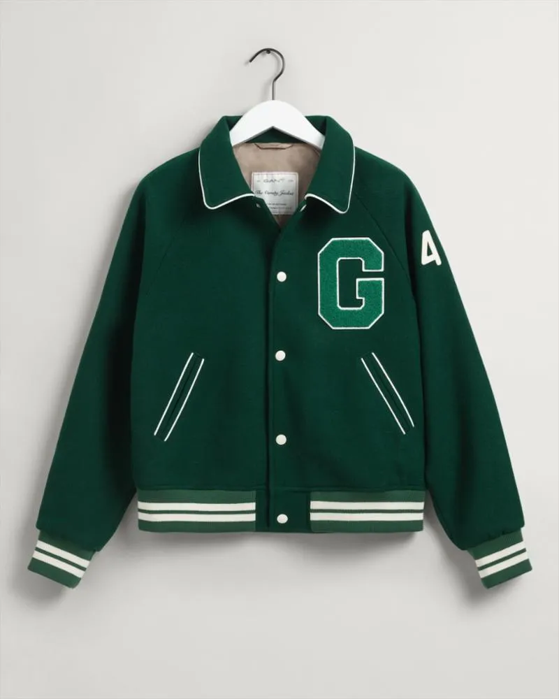 Gant Apparel Mens WOOL GANT VARSITY 338/FOREST GREEN
