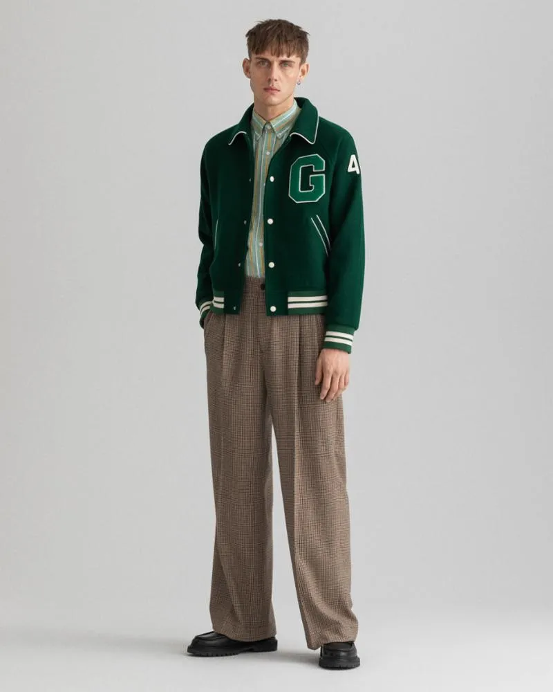 Gant Apparel Mens WOOL GANT VARSITY 338/FOREST GREEN