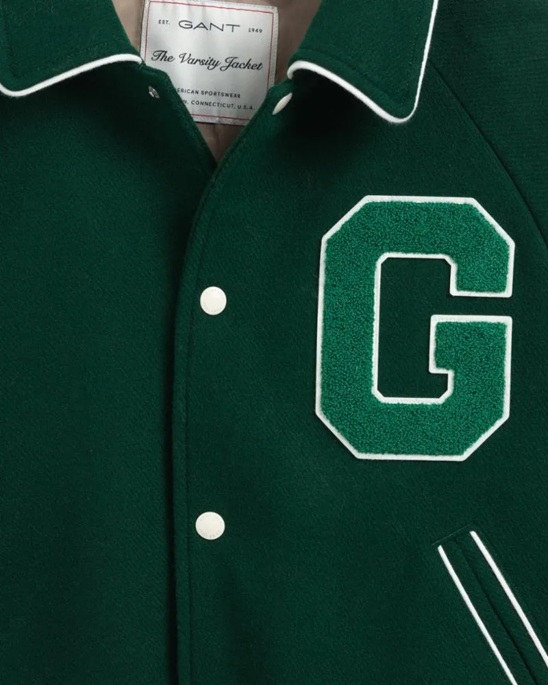 Gant Apparel Mens WOOL GANT VARSITY 338/FOREST GREEN