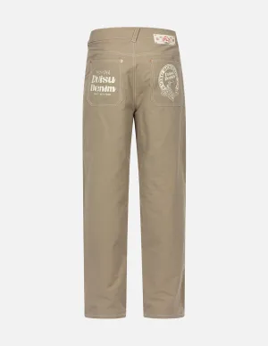 Hanafuda Daruma Print Straight Fit Pants