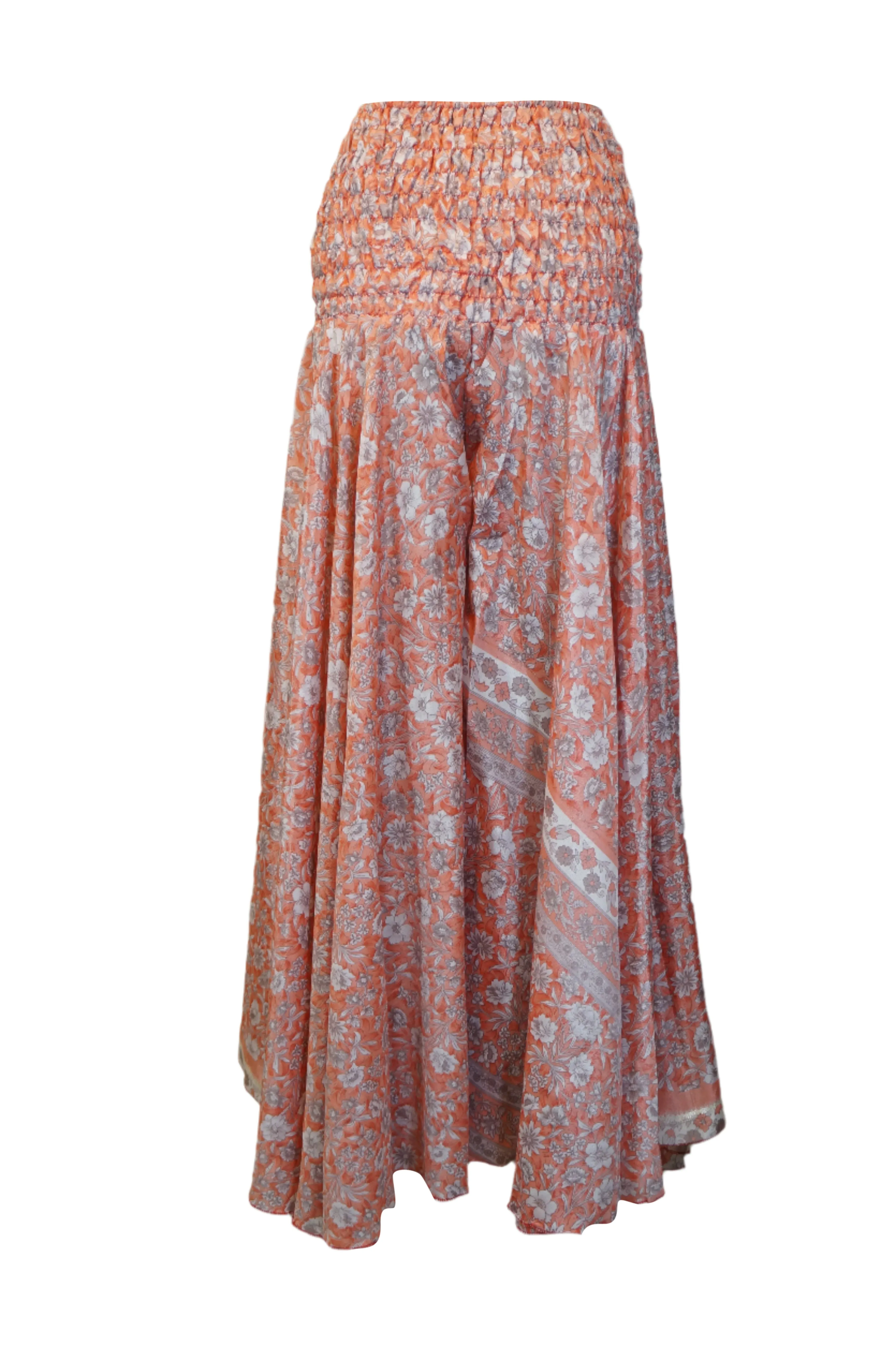 Handmade Blush Pink Boho Floral Palazzo Pants – Graceful, Airy & Chic SM