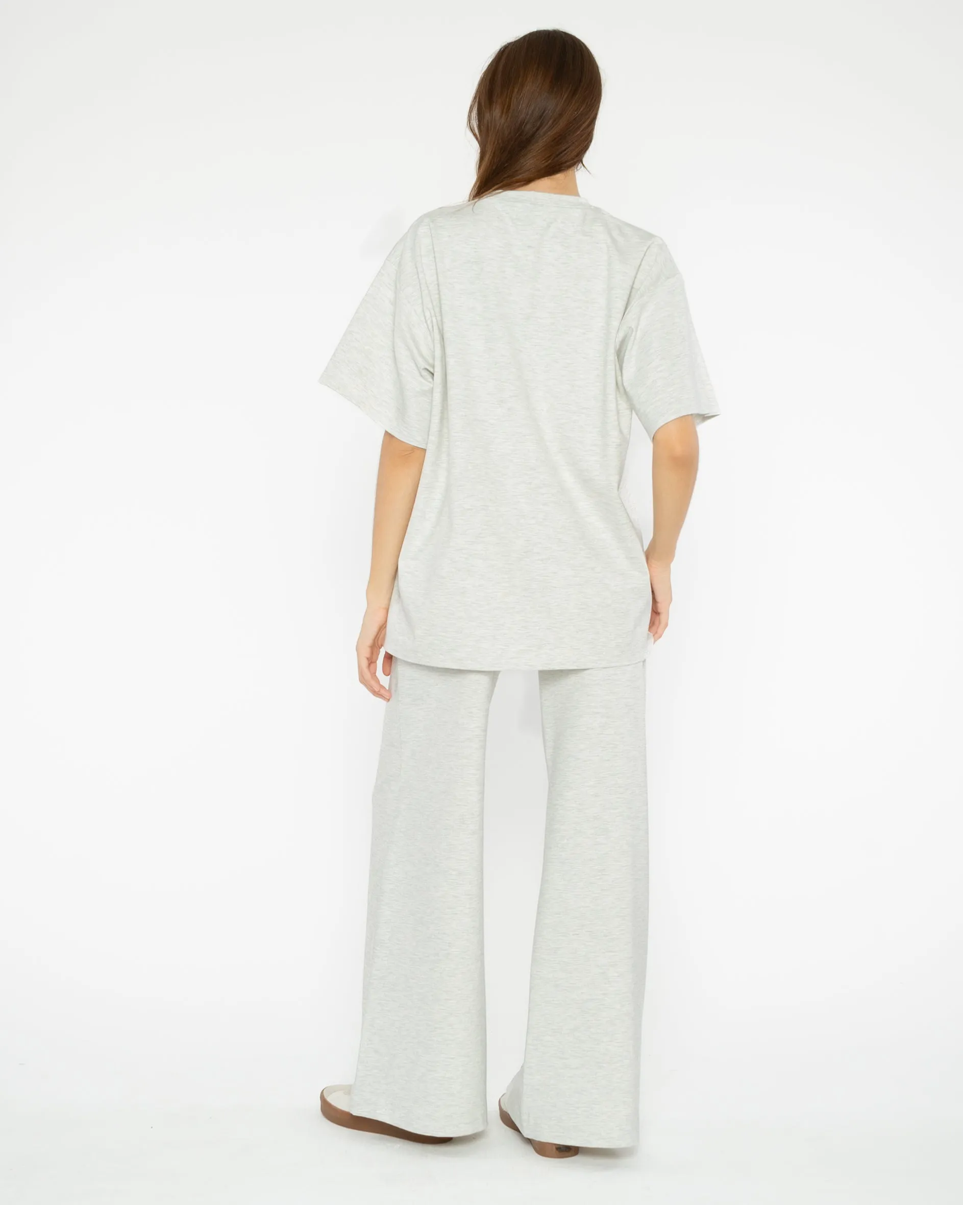 Heather Grey Ponte Knit Big Shirt