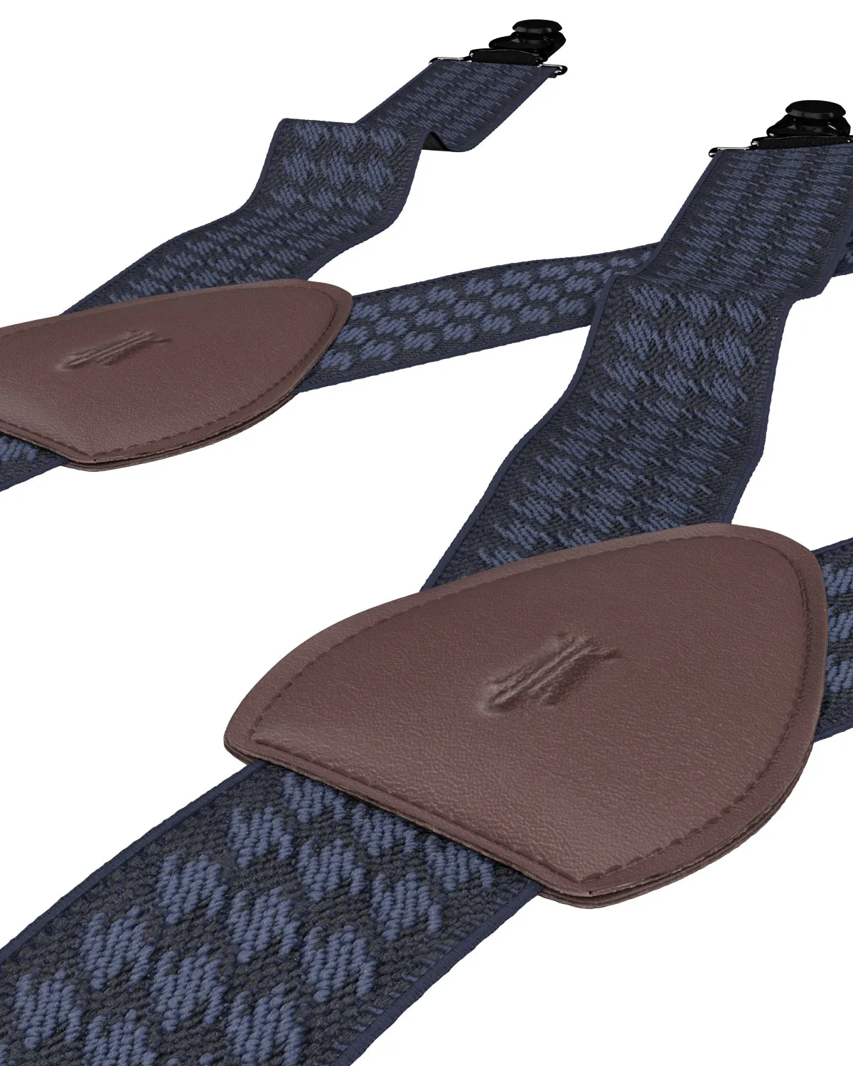 Houndstooth Navy Shirttail Garters