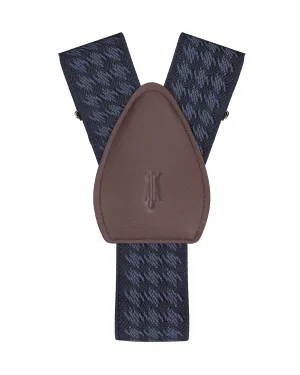 Houndstooth Navy Shirttail Garters