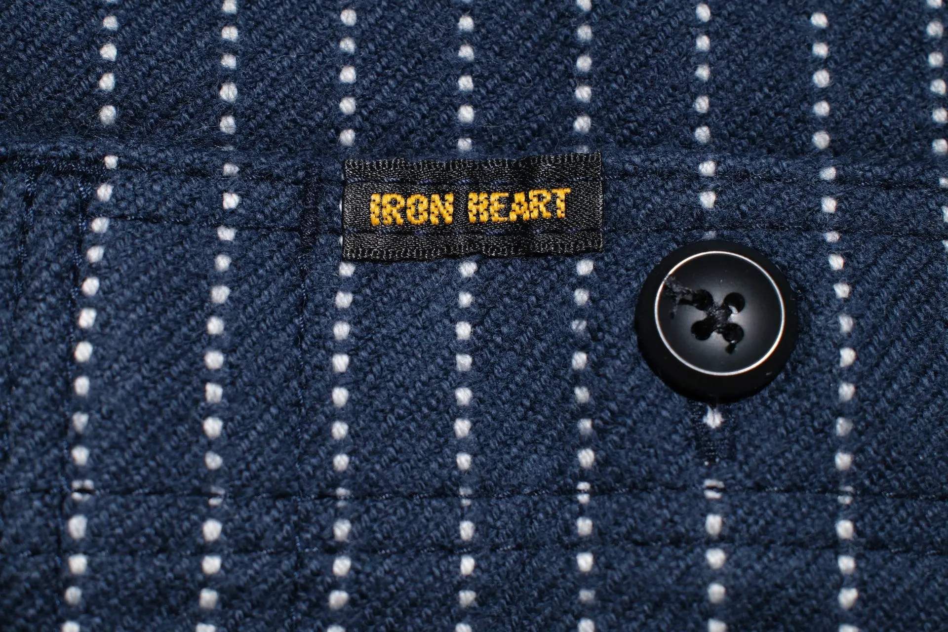 Iron Heart Ultra-Heavyweight "Wabashed" Flannel Work Shirt (Midnight Navy)