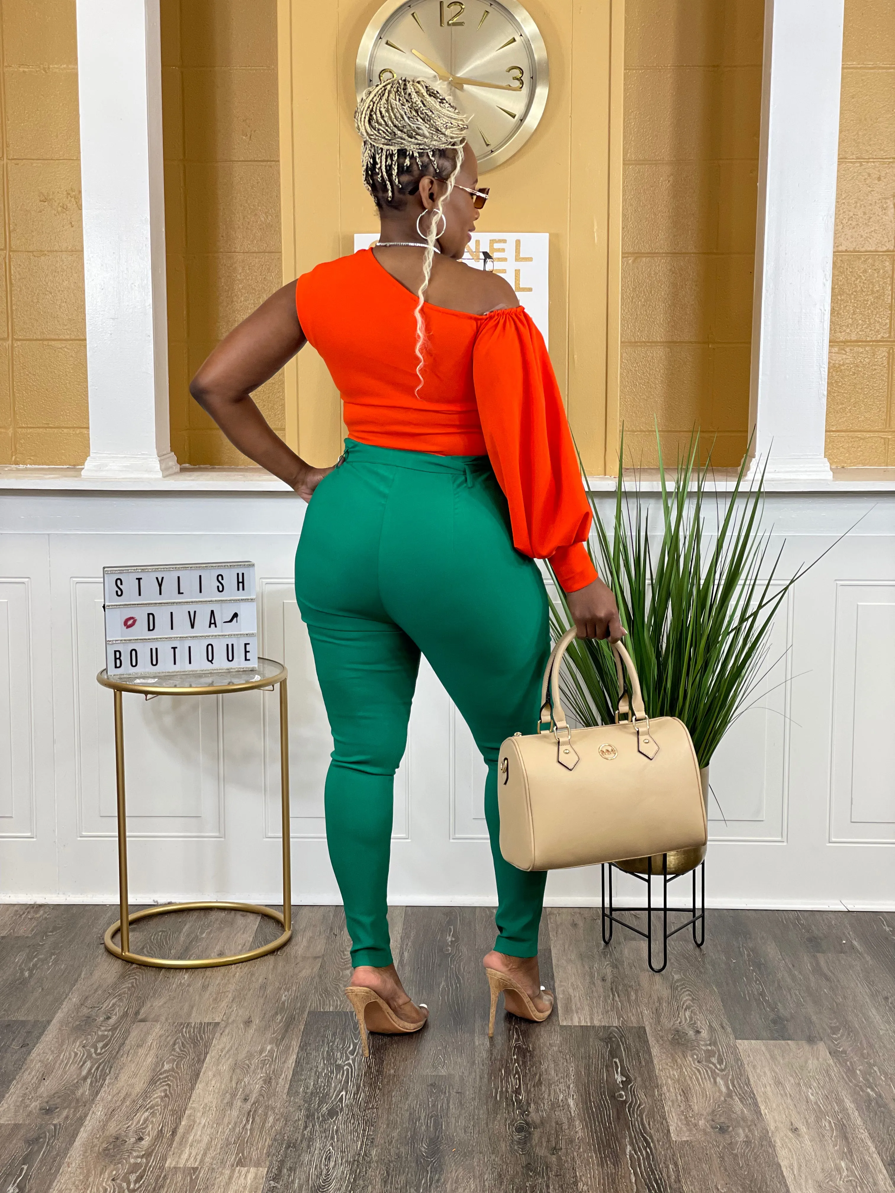 Luxe Diva Pants up to 3XL (Kelly Green)