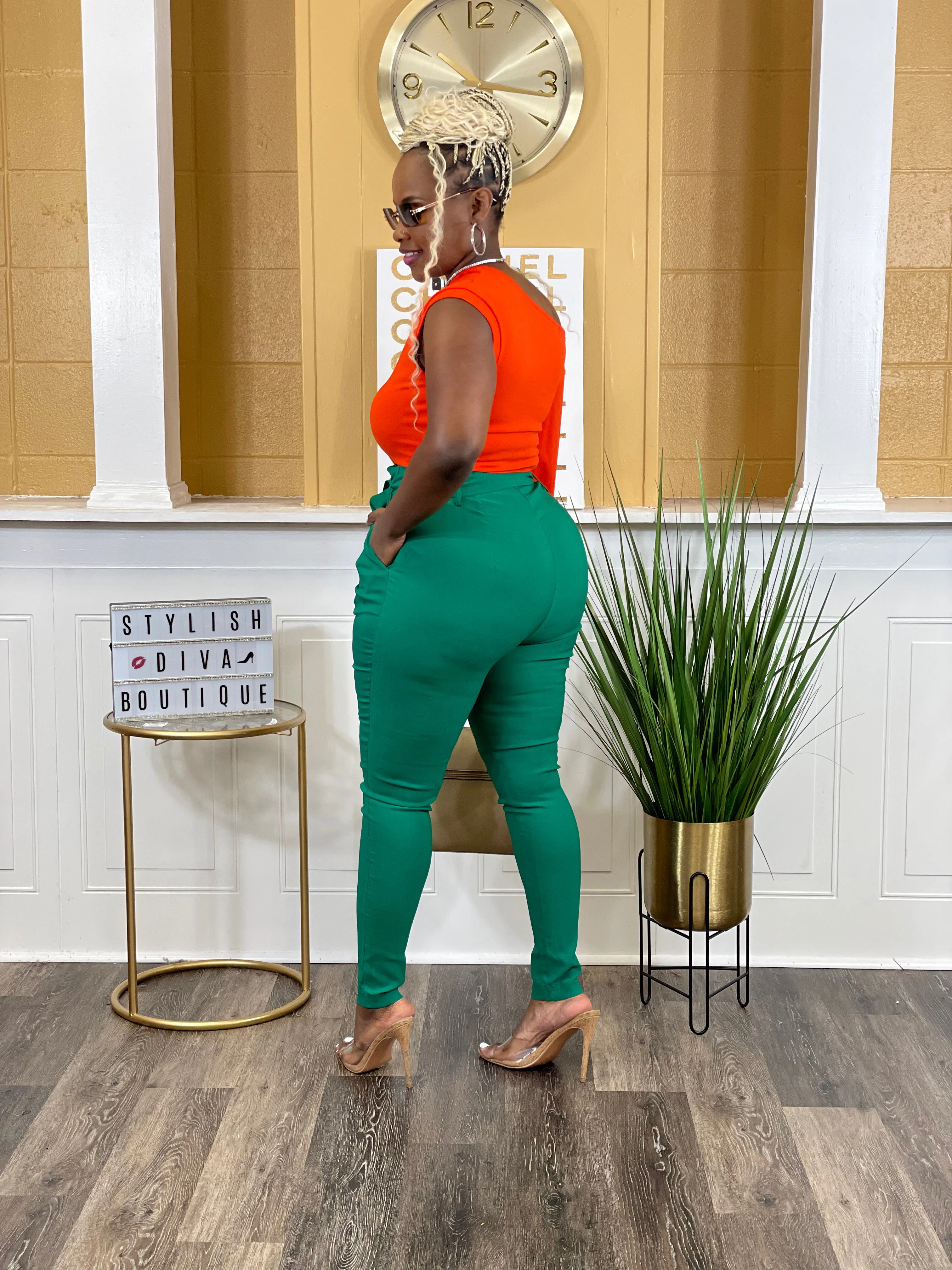 Luxe Diva Pants up to 3XL (Kelly Green)
