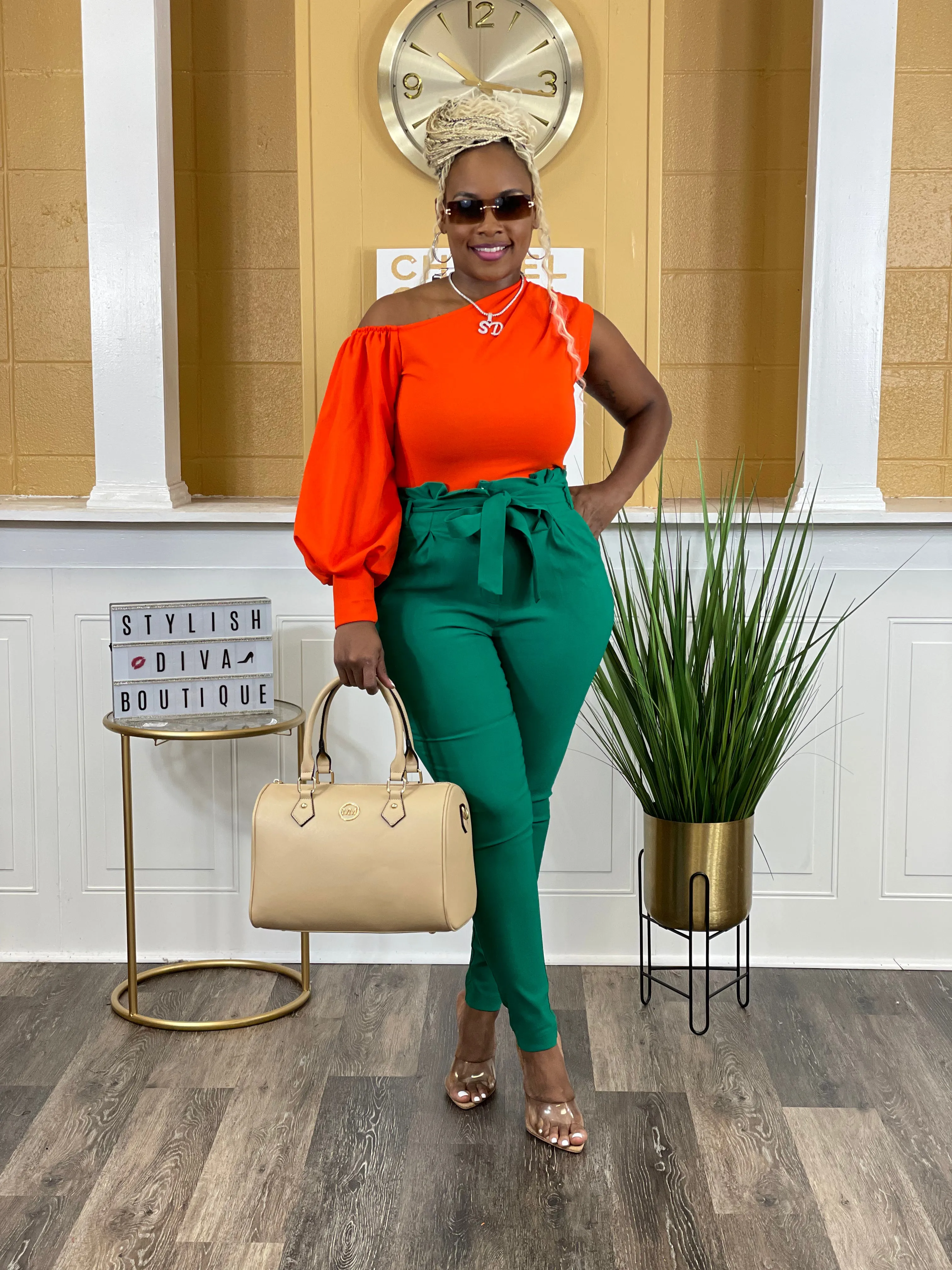 Luxe Diva Pants up to 3XL (Kelly Green)