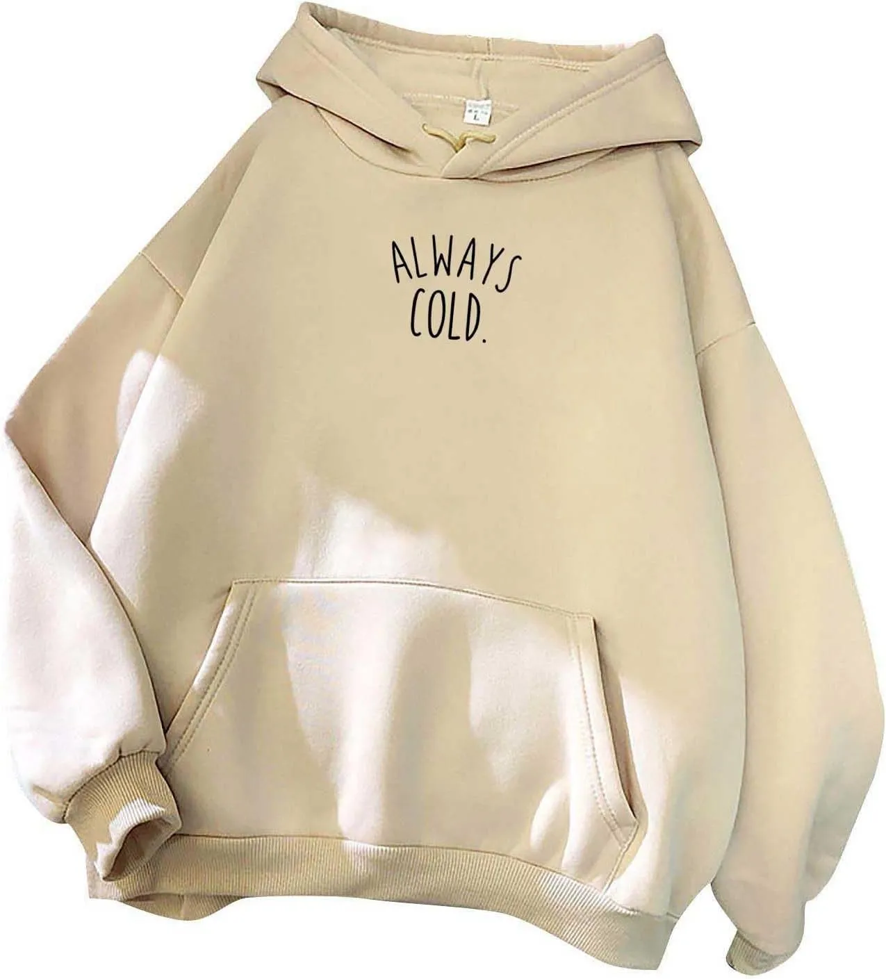 maisdgop Oversized Hoodie for Women Long Sleeve Hooded Sweatshirt Loose Crewneck Drawstring Pullover Print Tops with Pockets