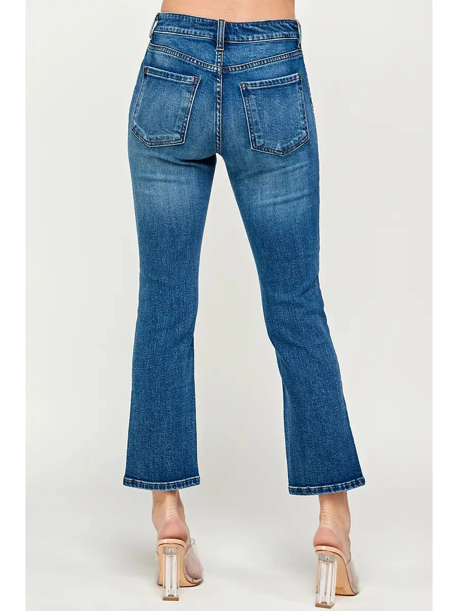 Medium Rise Straight Fit Jeans