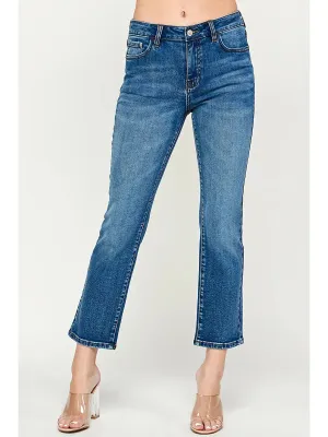 Medium Rise Straight Fit Jeans