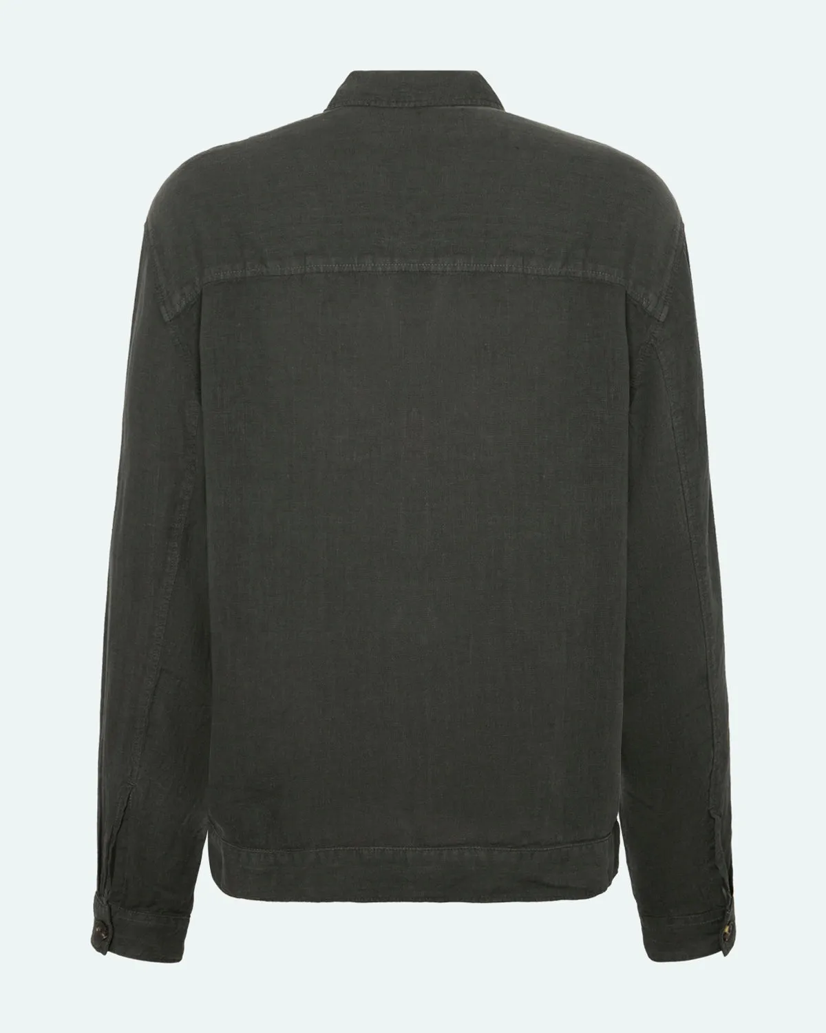 Micah linen overshirt 4115 - Black Ink