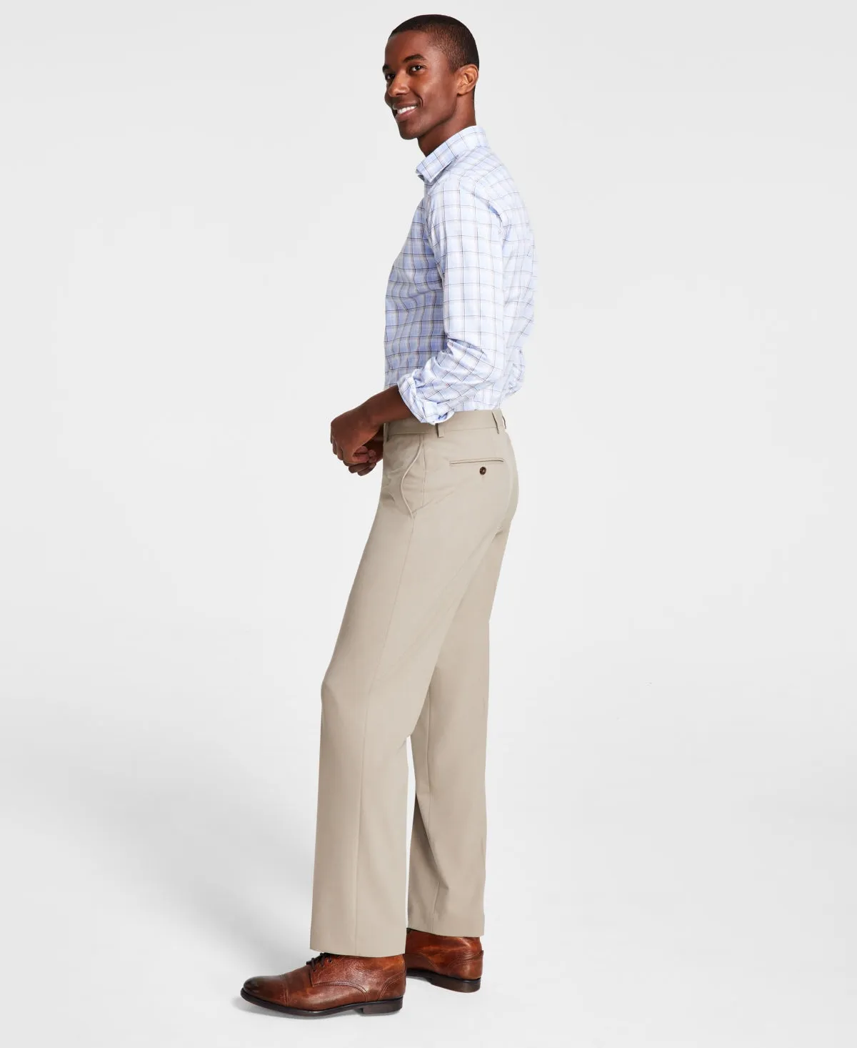 Michael Kors Mens Classic fit Dress Pants 54 / 30 Beige Solid