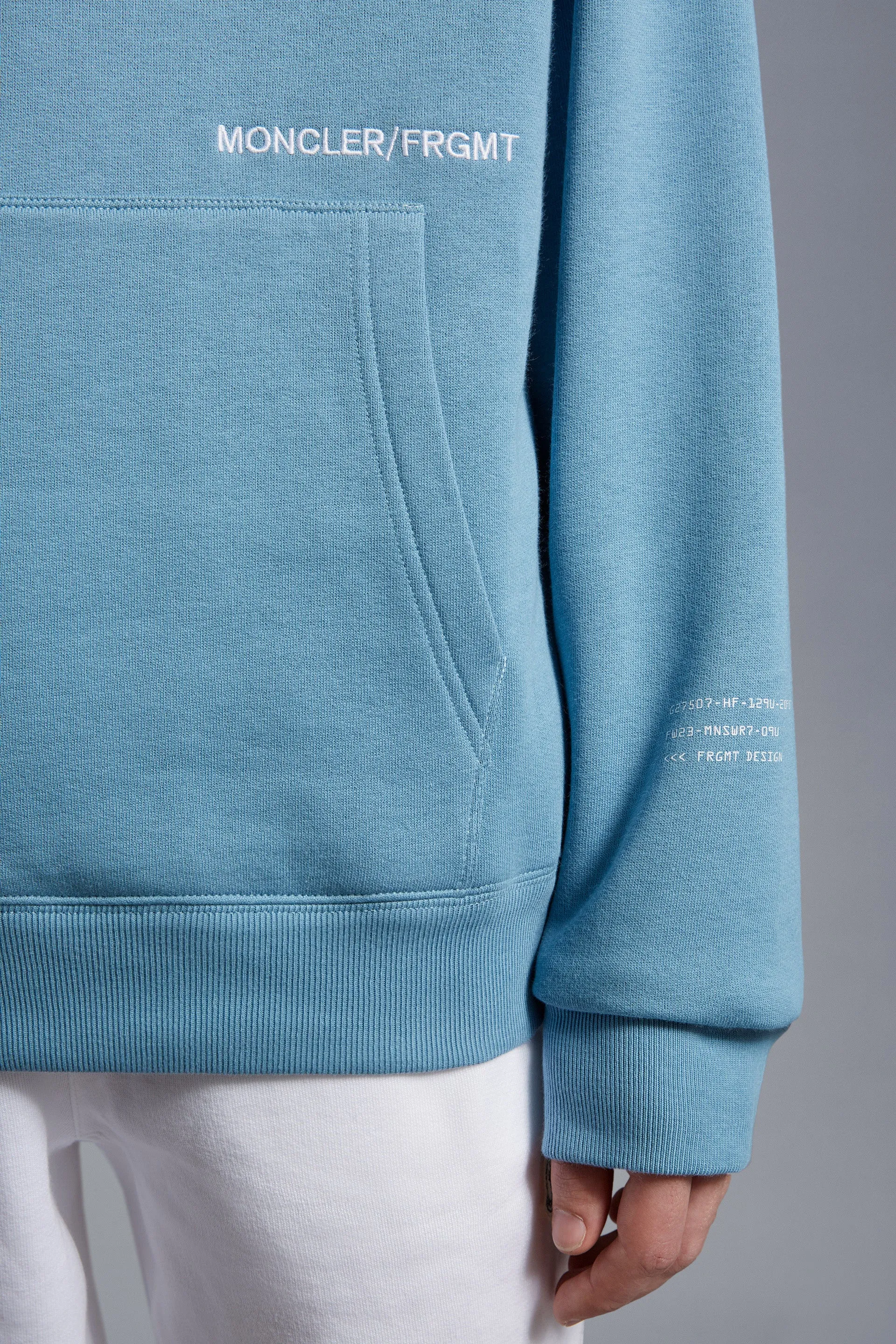 MONCLER GENIUS X 7 MONCLER FRGMT HIROSHI FUJIWARA Fleece Hoodie Blue