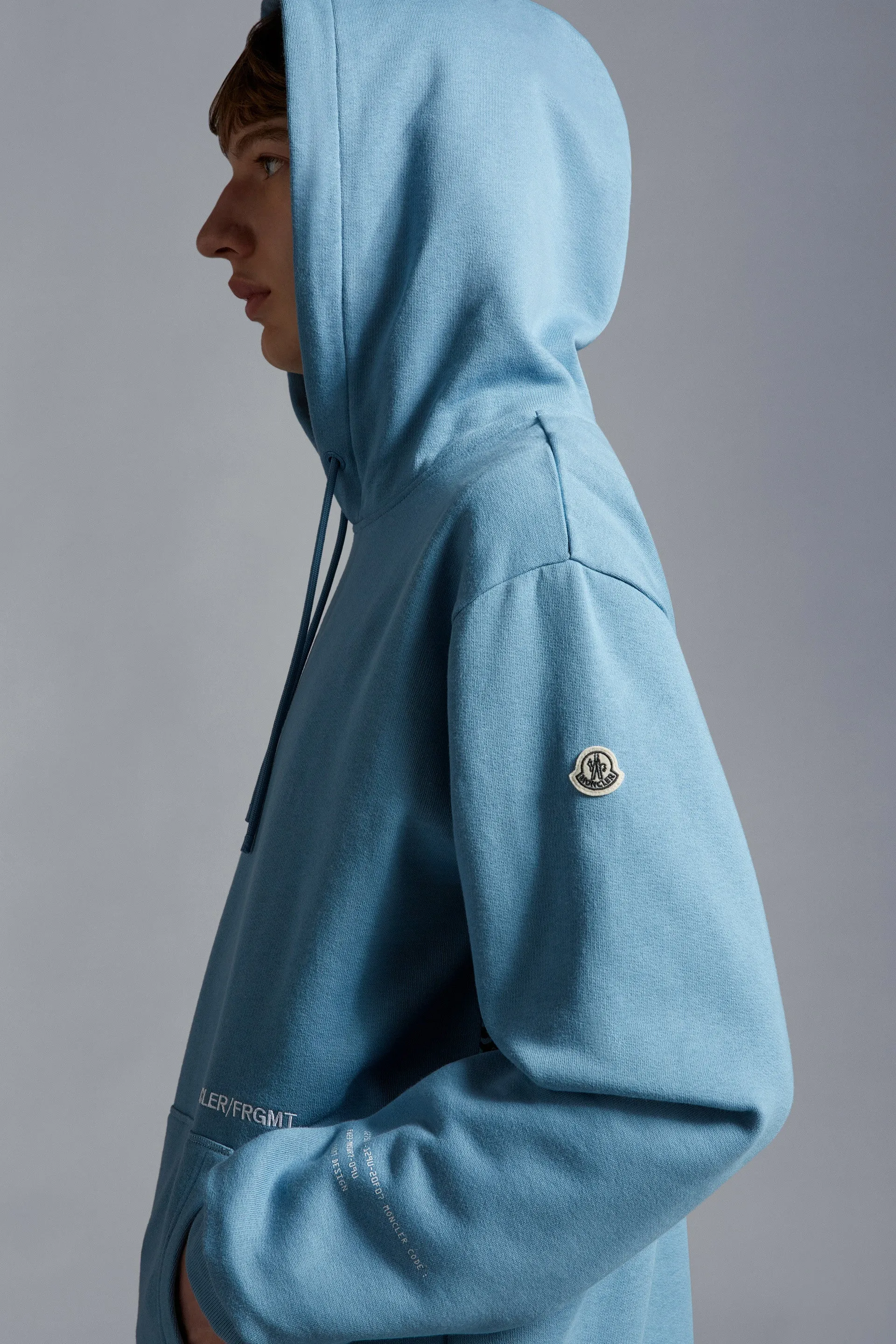 MONCLER GENIUS X 7 MONCLER FRGMT HIROSHI FUJIWARA Fleece Hoodie Blue