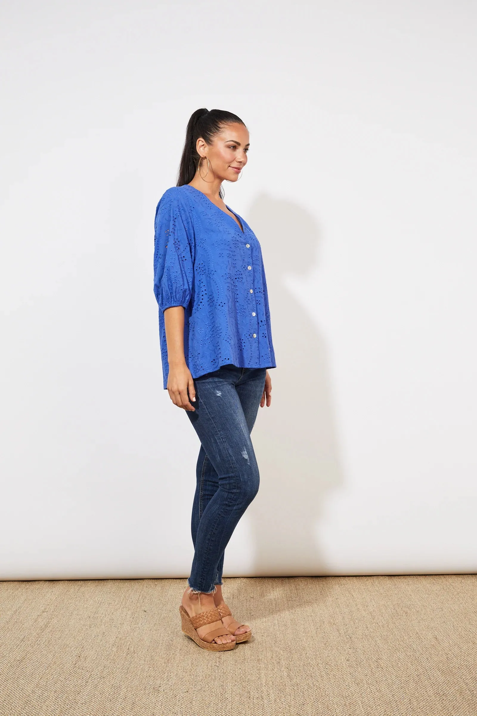 Naxos Blouse - Cobalt