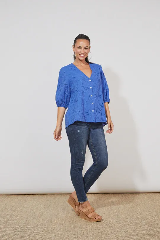 Naxos Blouse - Cobalt