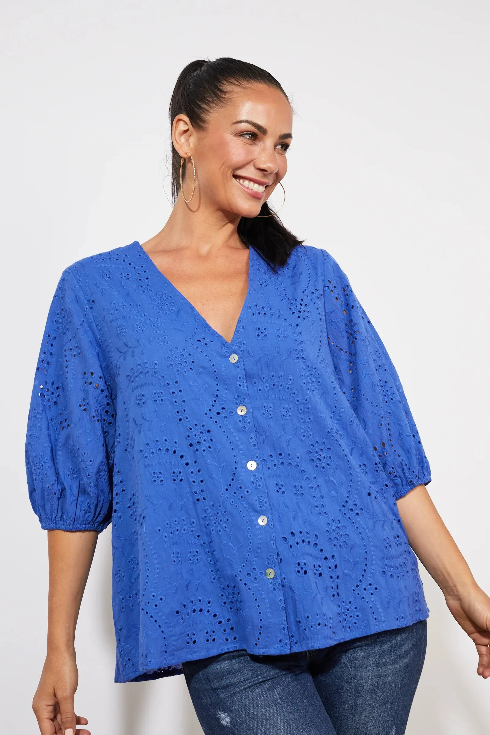 Naxos Blouse - Cobalt
