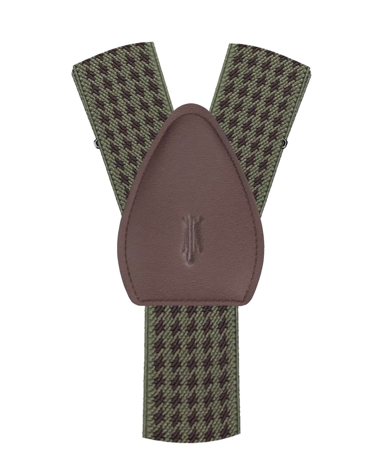 Newbold Houndstooth Olive/Maroon Shirttail Garters