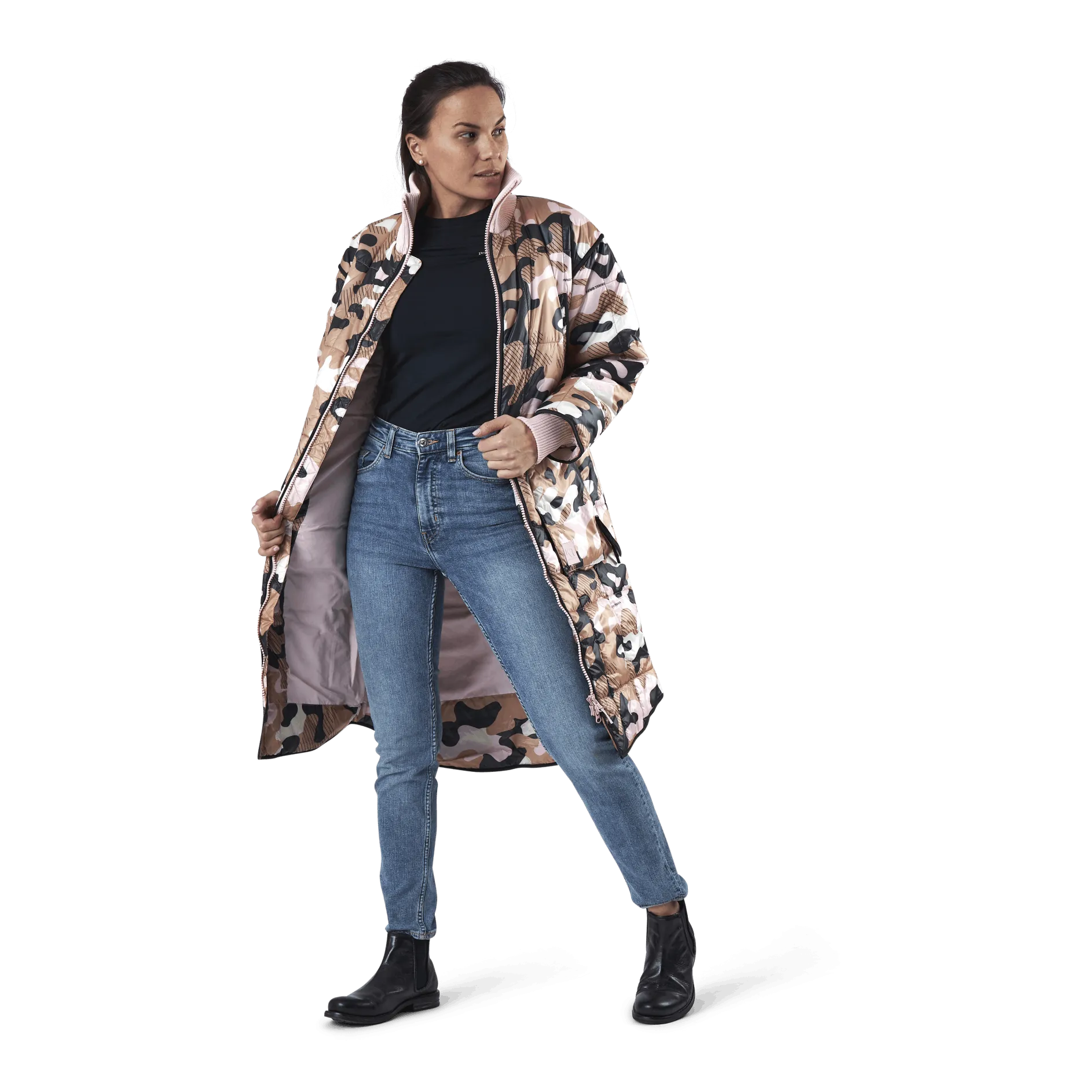 Nyre Parka Pink/Patterned
